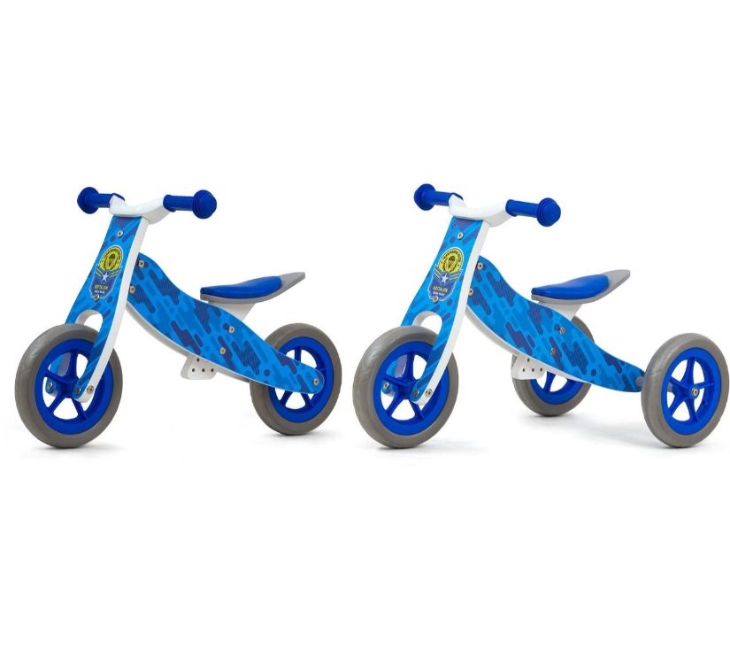 Milly Mally 2u1 tricikl bez pedala plavi