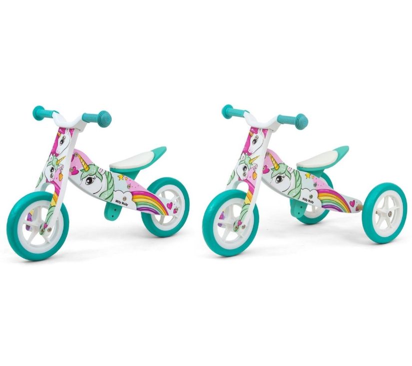 Milly Mally 2u1 tricikl bez pedala jednorog