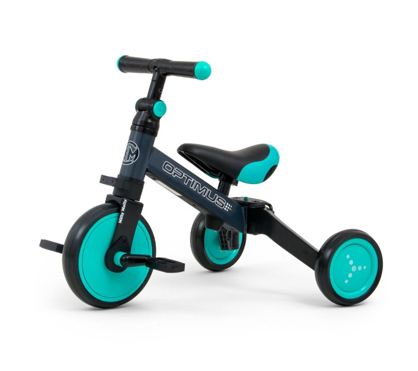 Milly Mally tricikl 3u1 Optimus crno - tirkizni