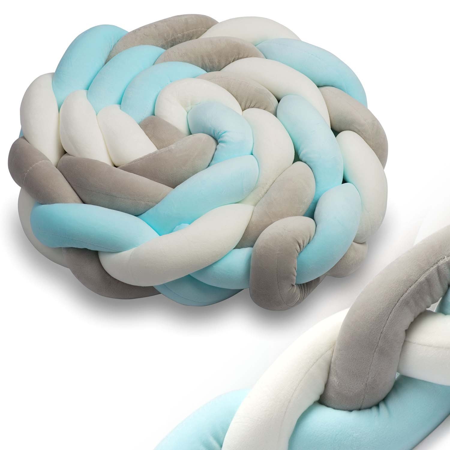 Ricokids omot za krevetić 2m - plavo-siva