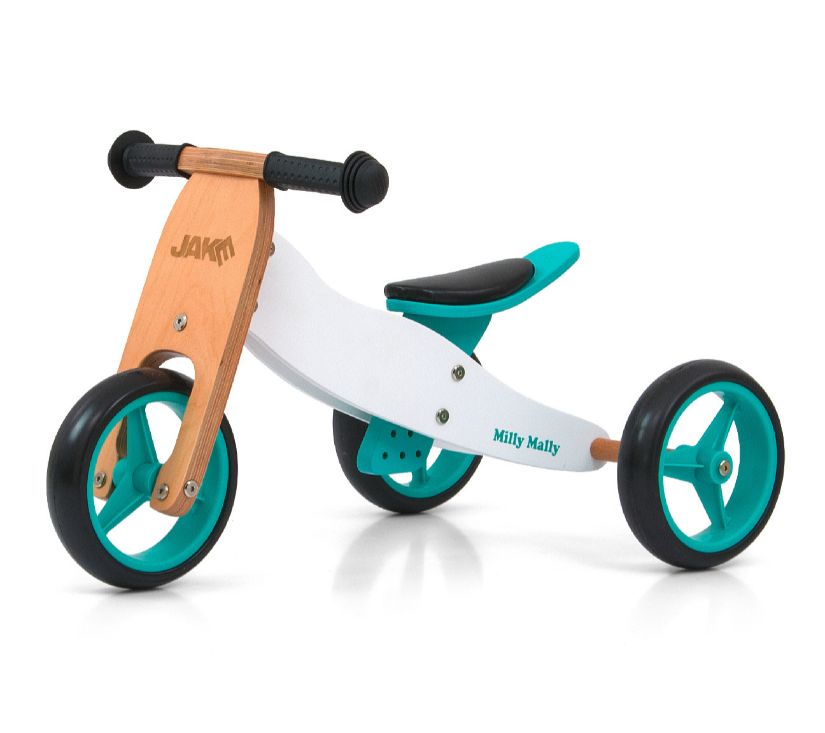 Milly Mally tricikl Jake 2u1 drvo/tirkizni