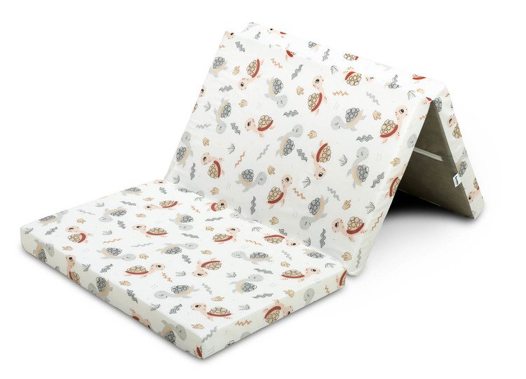 Sklopivi madrac s pamučnom navlakom 120x60cm kornjača