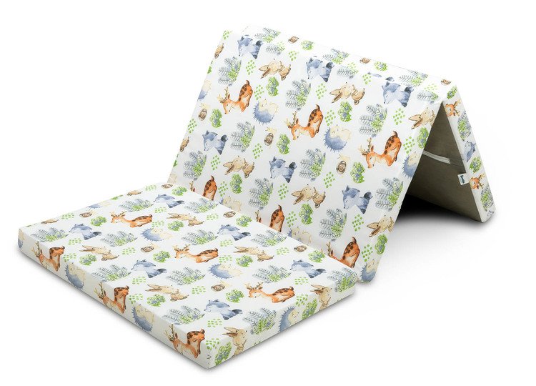 Sklopivi madrac s pamučnom navlakom 120x60cm šuma