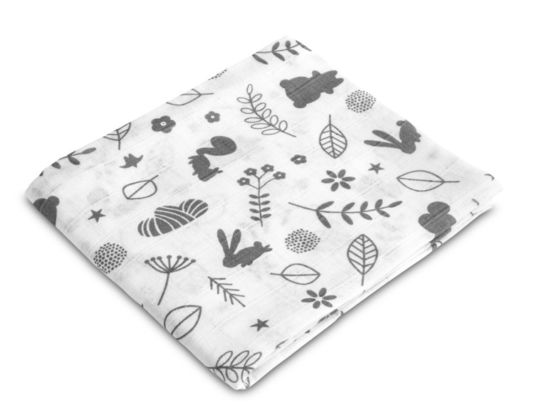 Sensillo muslin pelena 70x80cm lišće