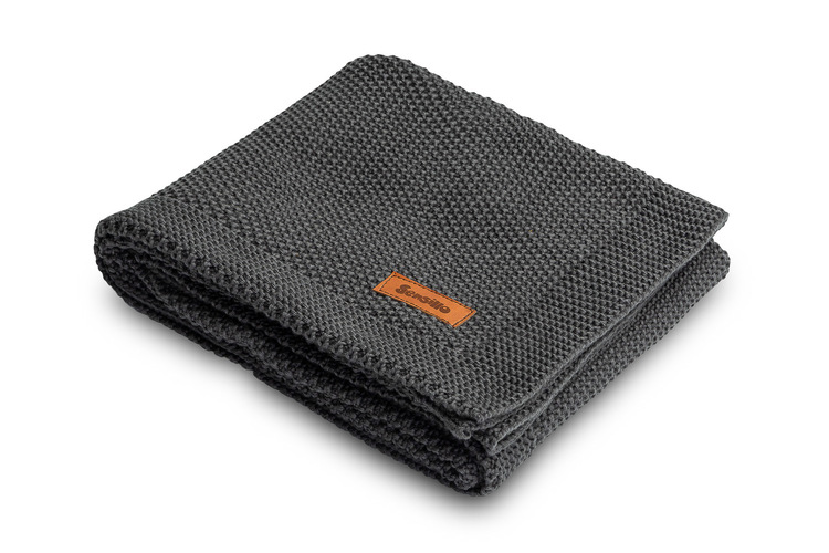 Dekica bambus 100x80cm tamno siva