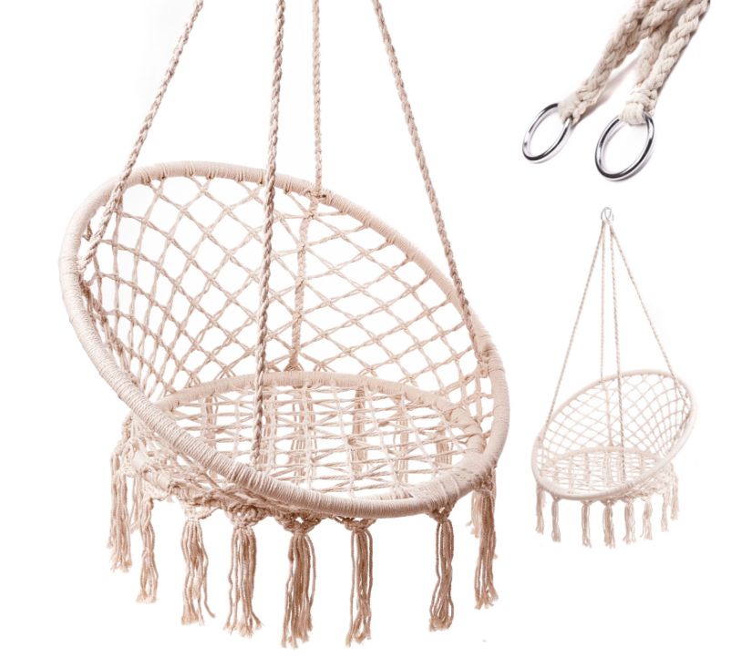 XL fotelja ljuljačka gnijezdo bež