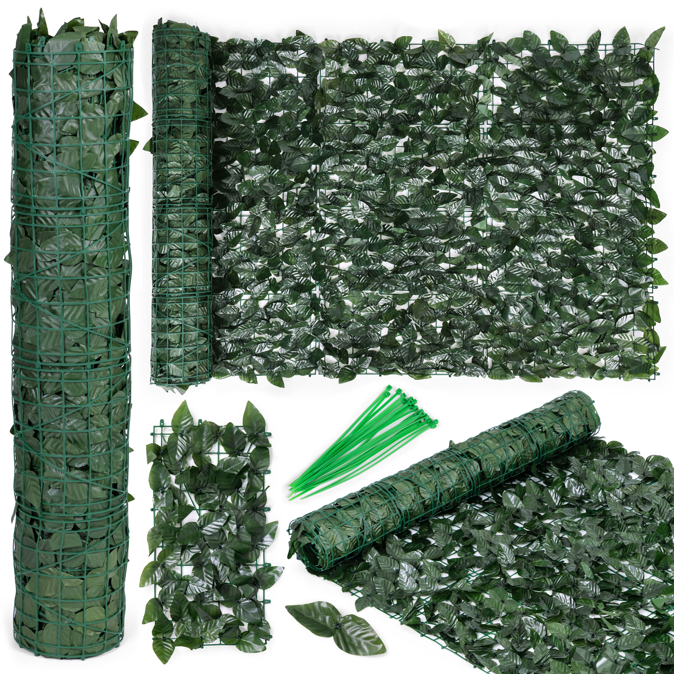 Živa ograda od umjetnog bršljana 300x100 cm, zeleni balkonski pokrov