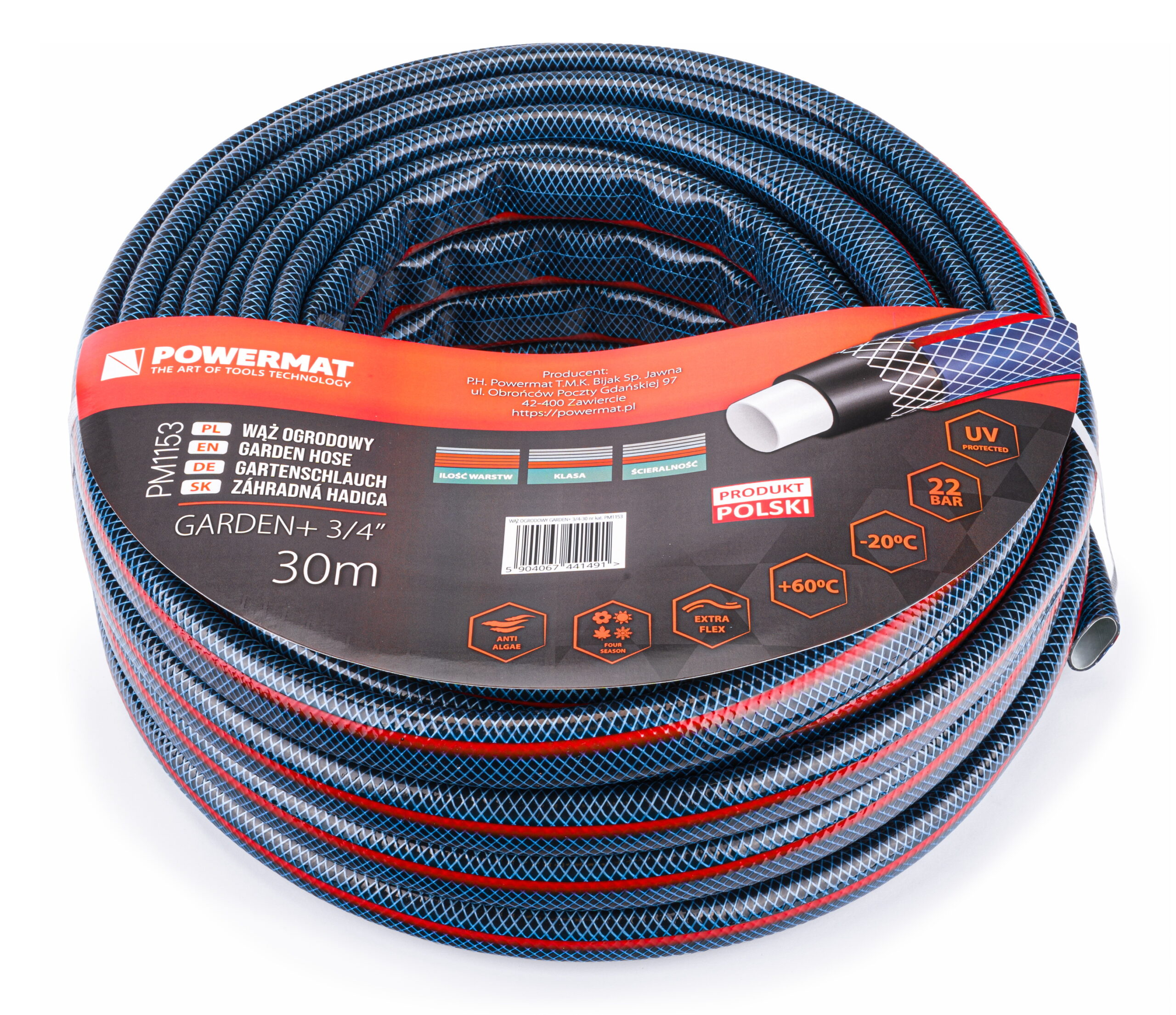 Garden+ vrtno crijevo 3/4" 30 m plavo