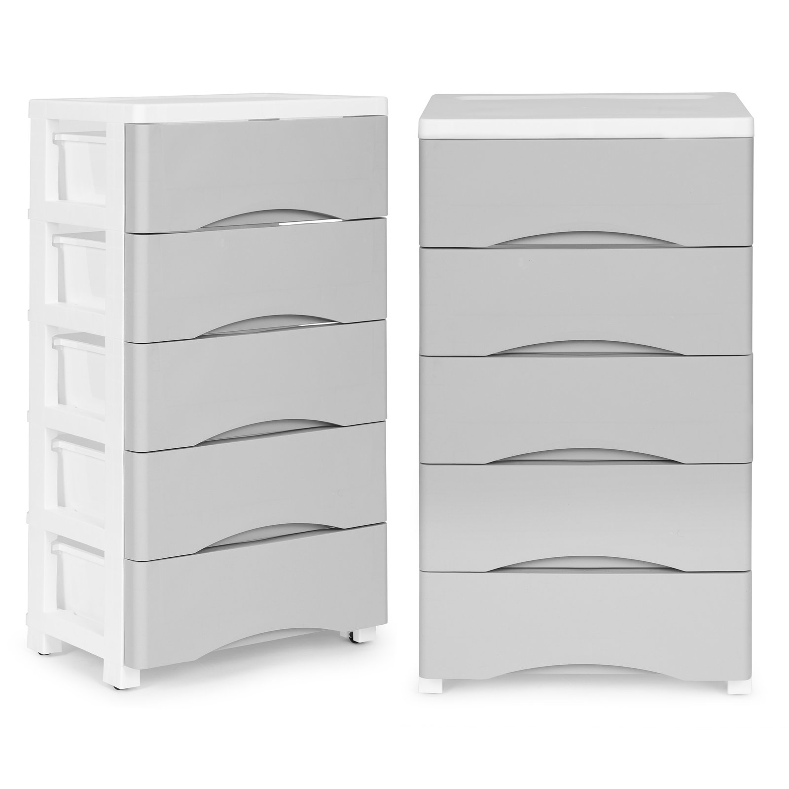 ModernHome ormarić s 5 izvlačnih ladica - sivi