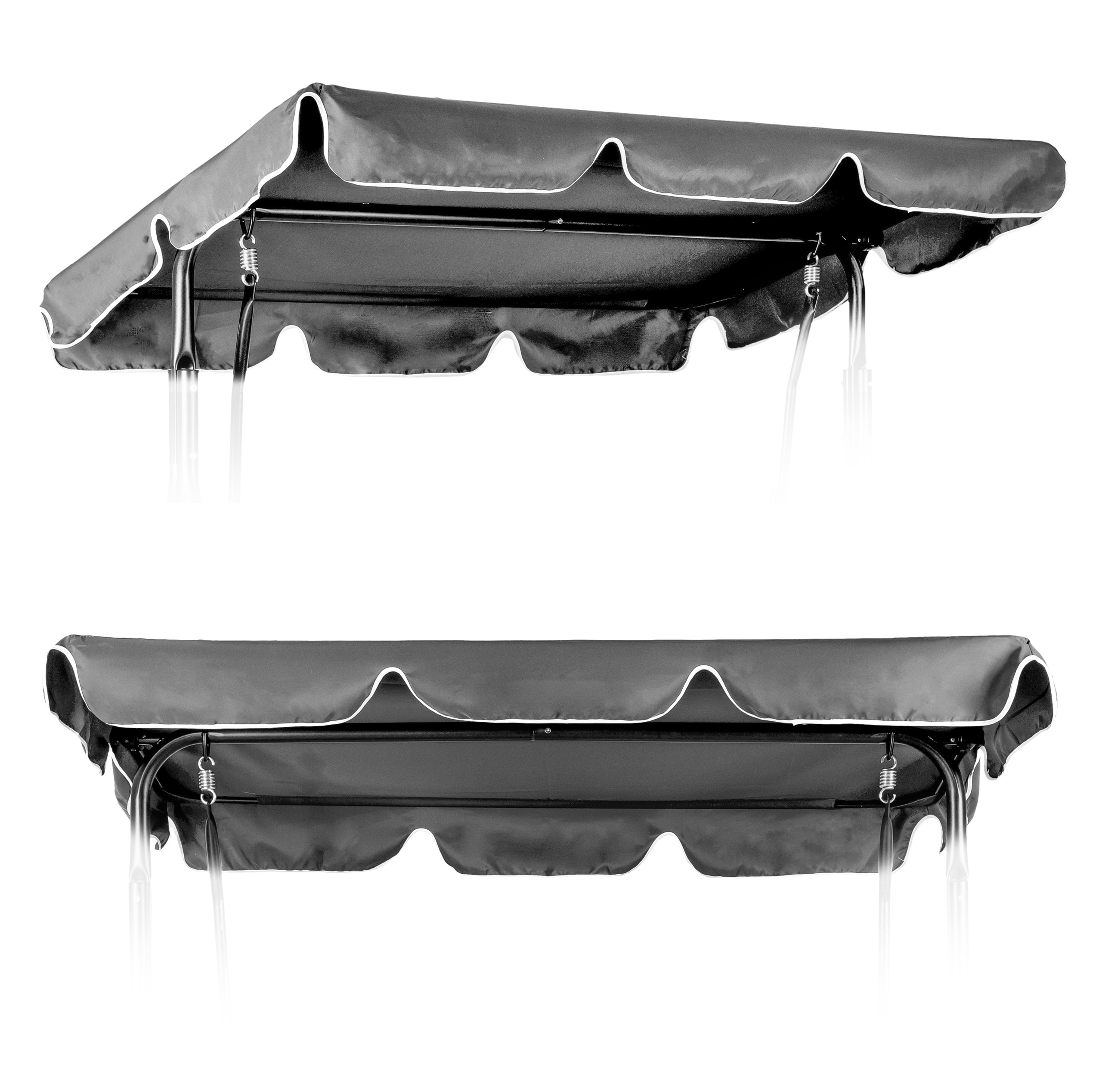 ModernHome nadstrešnica za vrtnu ljuljačku 200 x 120 cm, siva