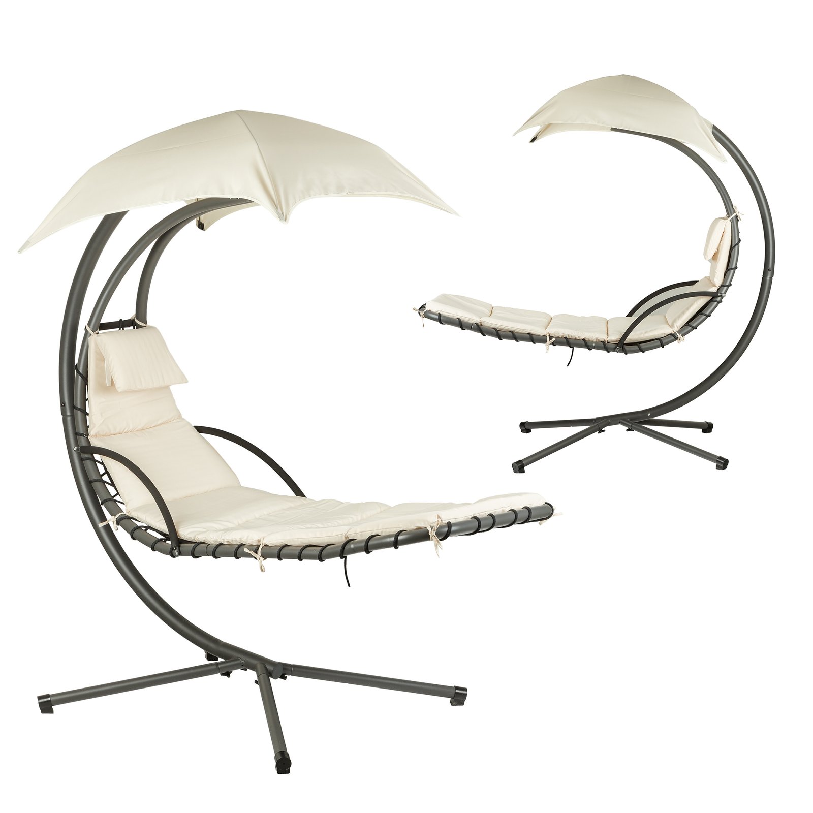 Vrtna ležaljka ljuljačka, viseća mreža, viseća stolica, košara, bež, MultiGarden