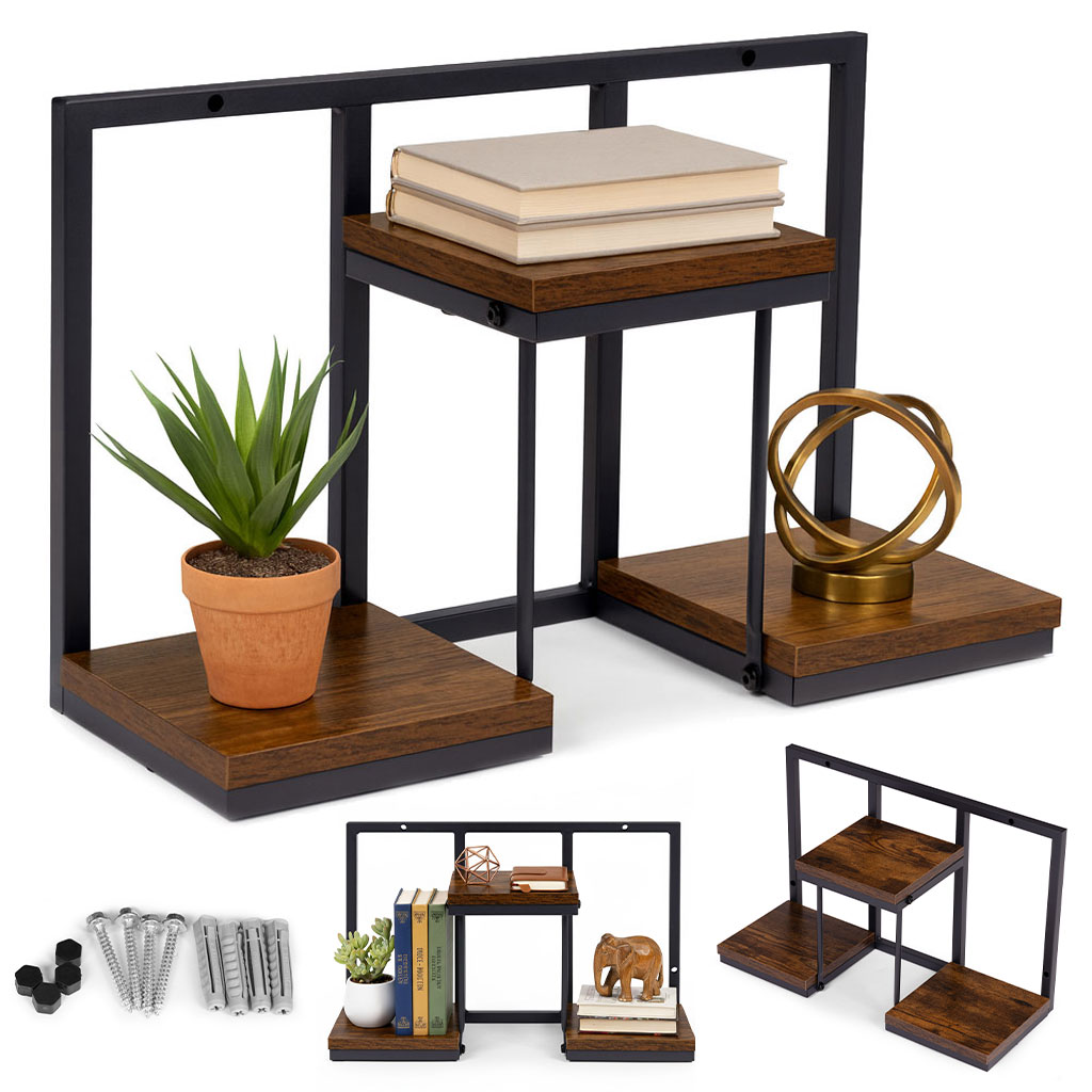 ModernHome loft zidni stalak za cvijeće za dekoraciju, s 3 razine