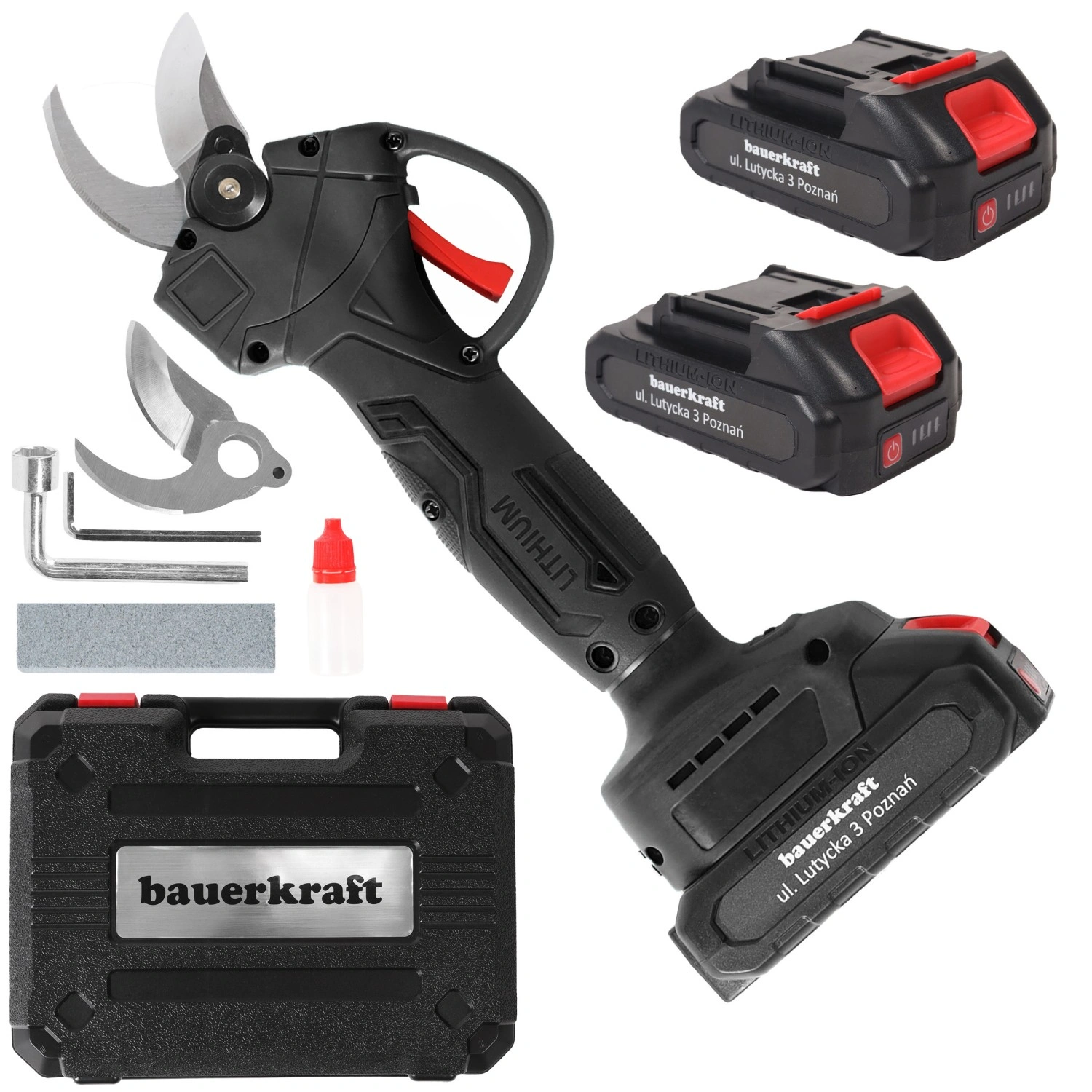 Bežične električne škare za rezanje grana i živice 21 V crne