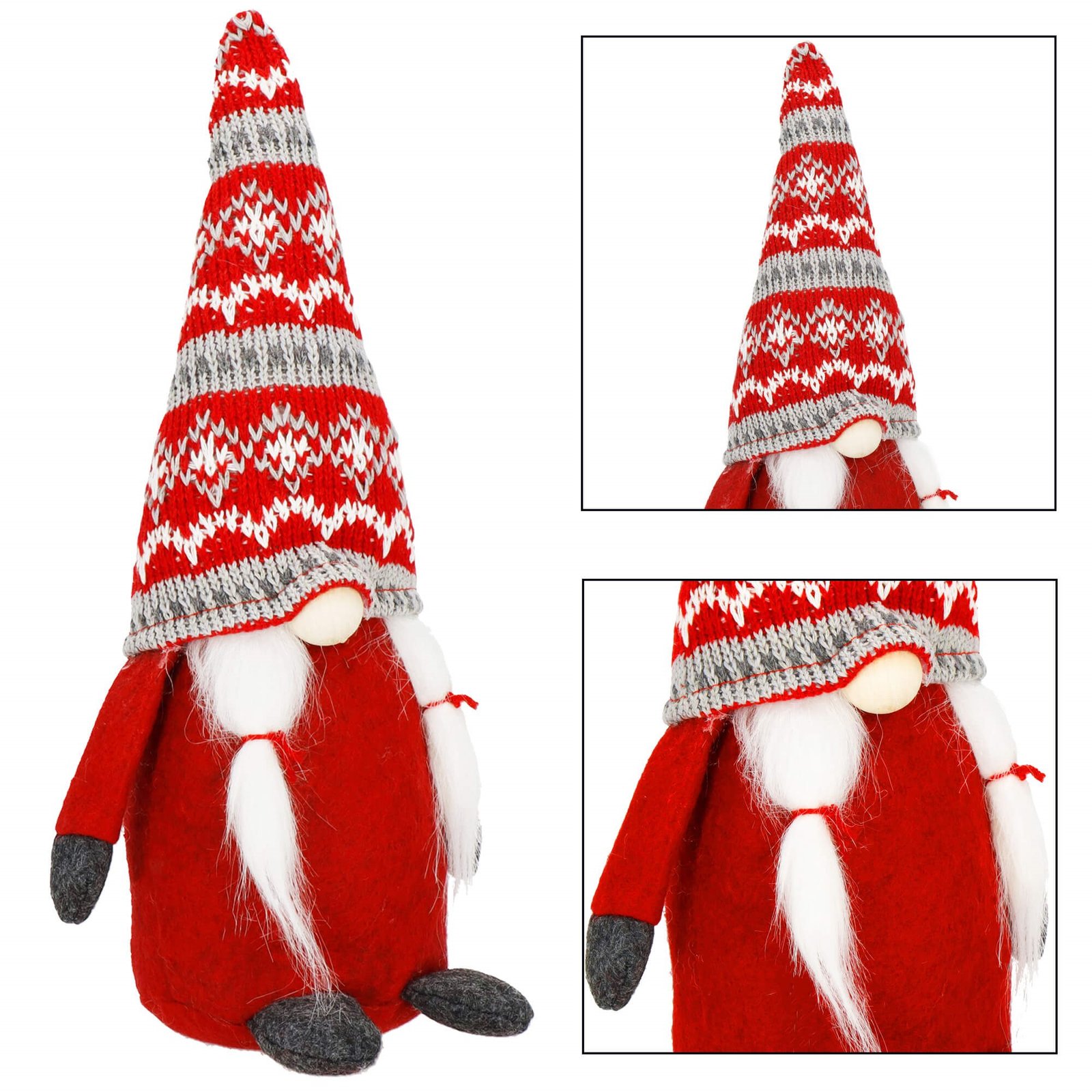 Božićni ukras patuljak, crveni 35 cm