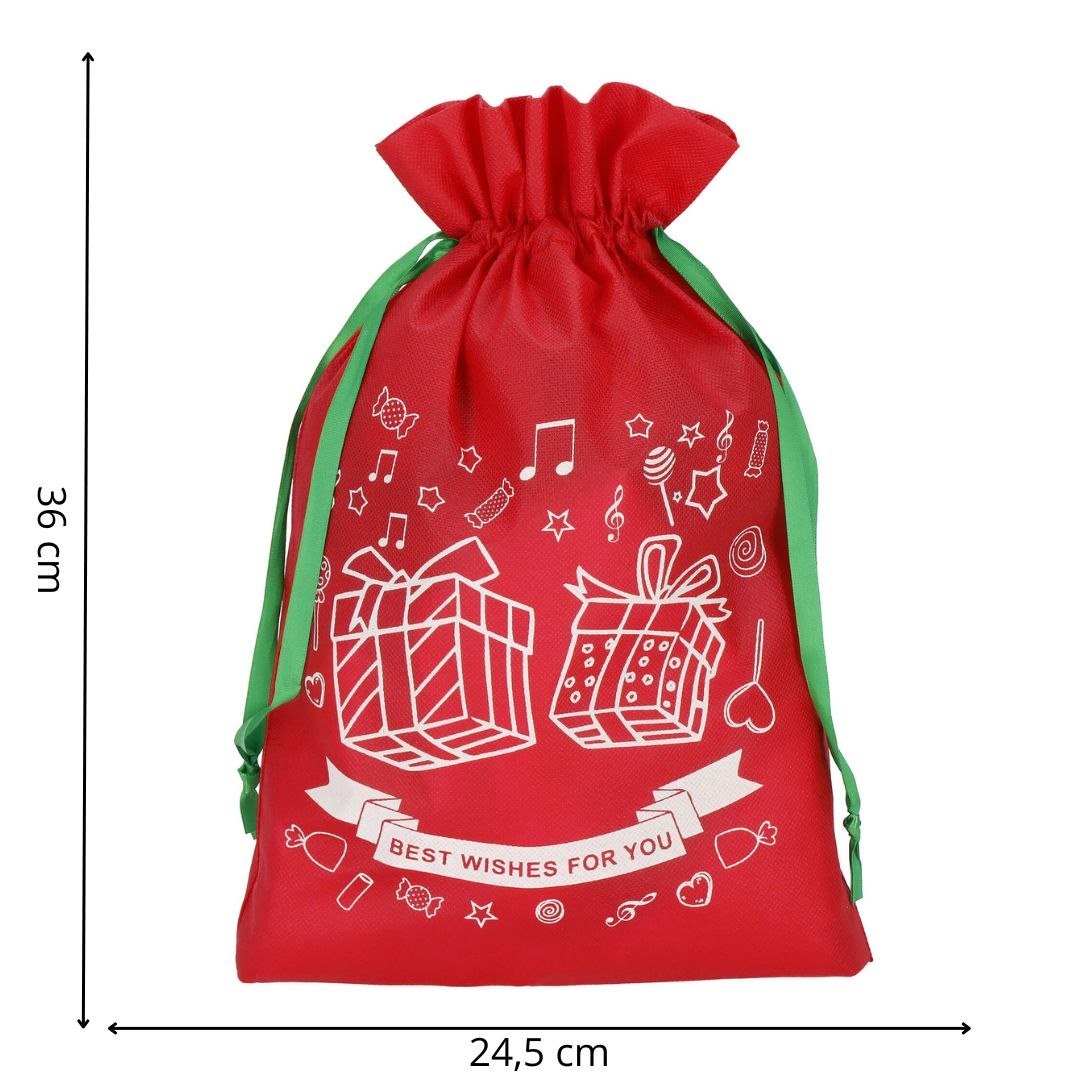 Božićna poklon torba, crvena