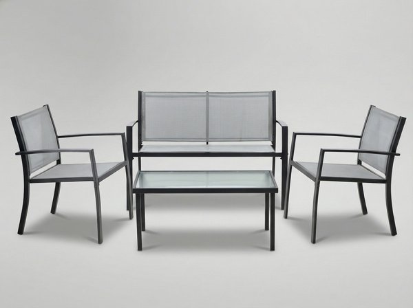 Vrtni set namještaja (klupa + 2 stolice + stol) (0846)