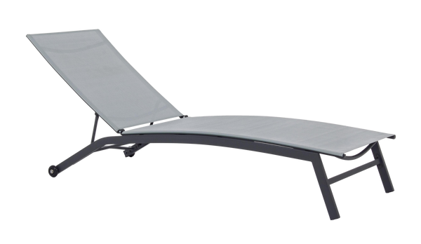 Vrtna ležaljka 195 × 63 × 90 cm – siva boja