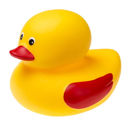 Tullo gumena patkica za kupanje bez rupe žuto-crvena