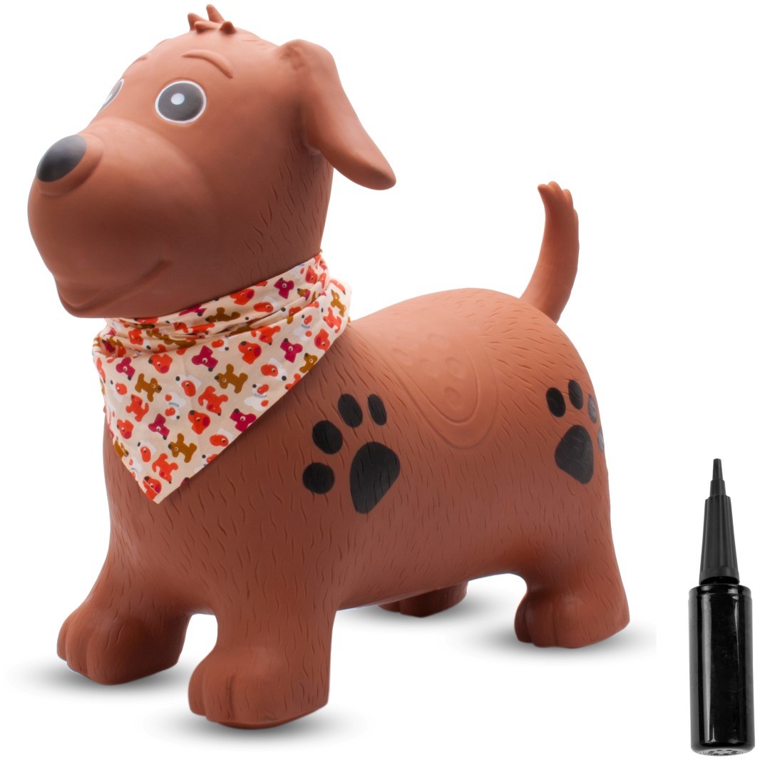 Psić za skakanje 55cm smeđi s maramom