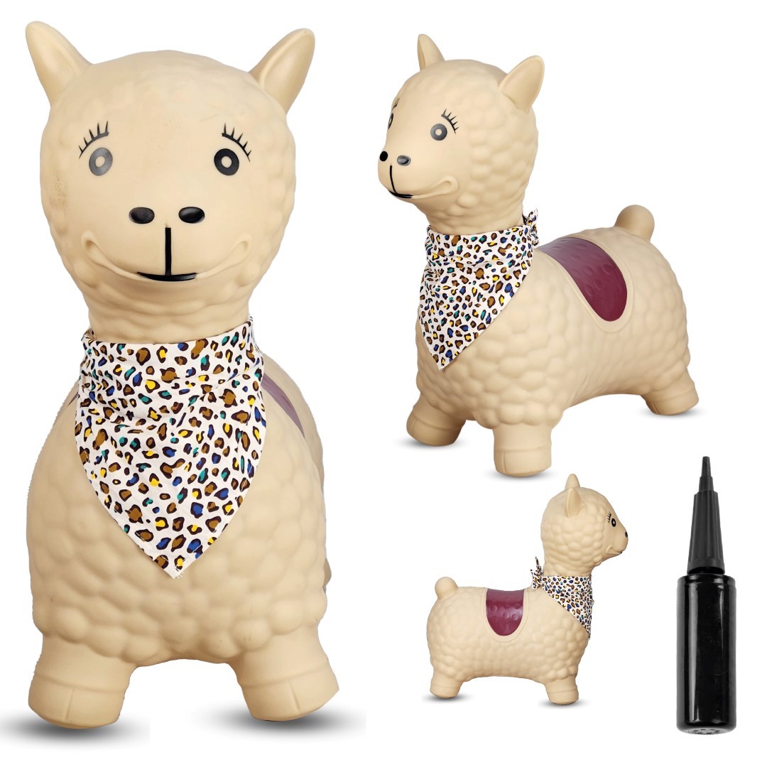 Alpaka za skakanje 55cm bež s maramom