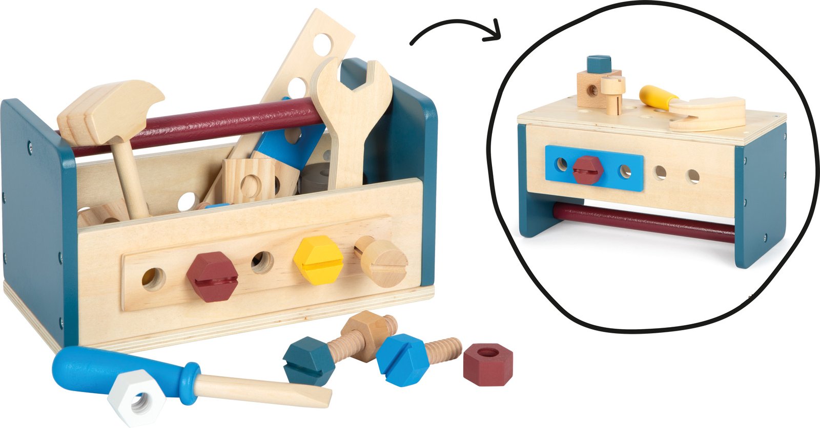 Small Foot drvena kutija za alat