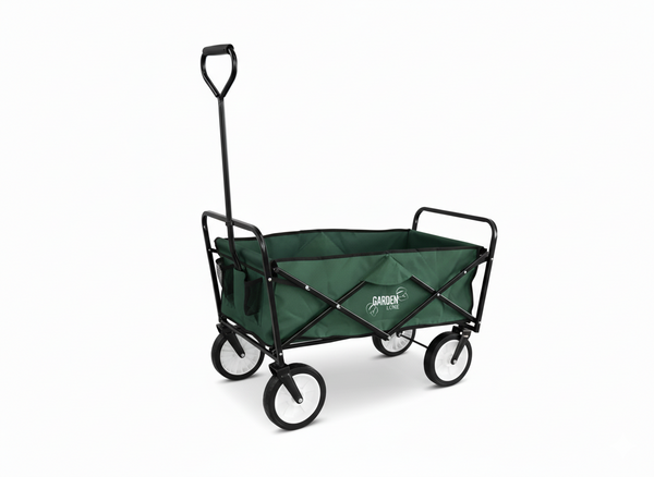 Sklopiva vrtna kolica 116 × 54 × 90 cm – zelena boja