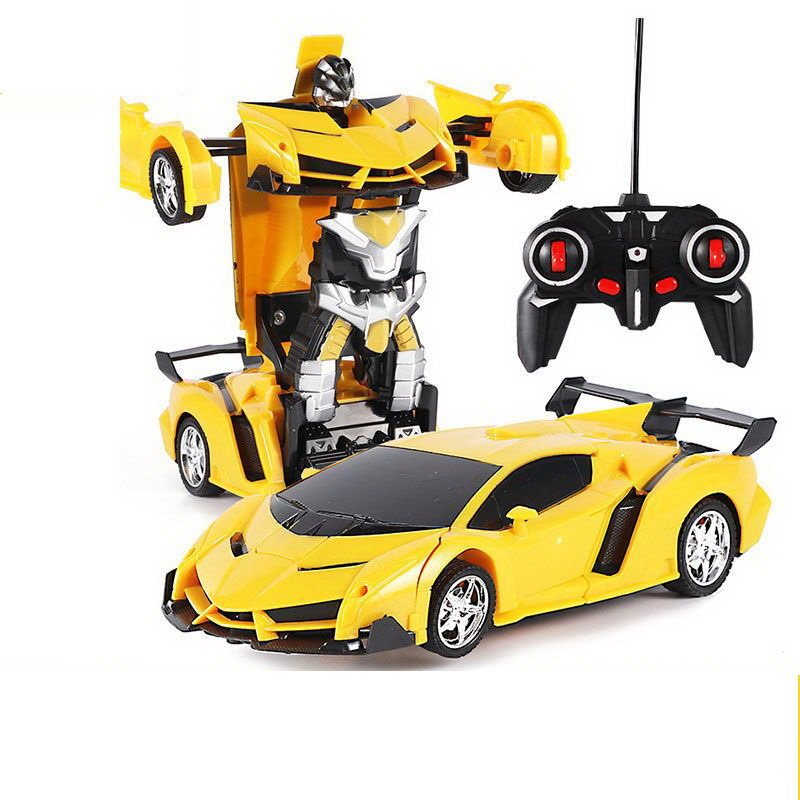 Multifunkcionalni auto robot transformer 2u1 žuti