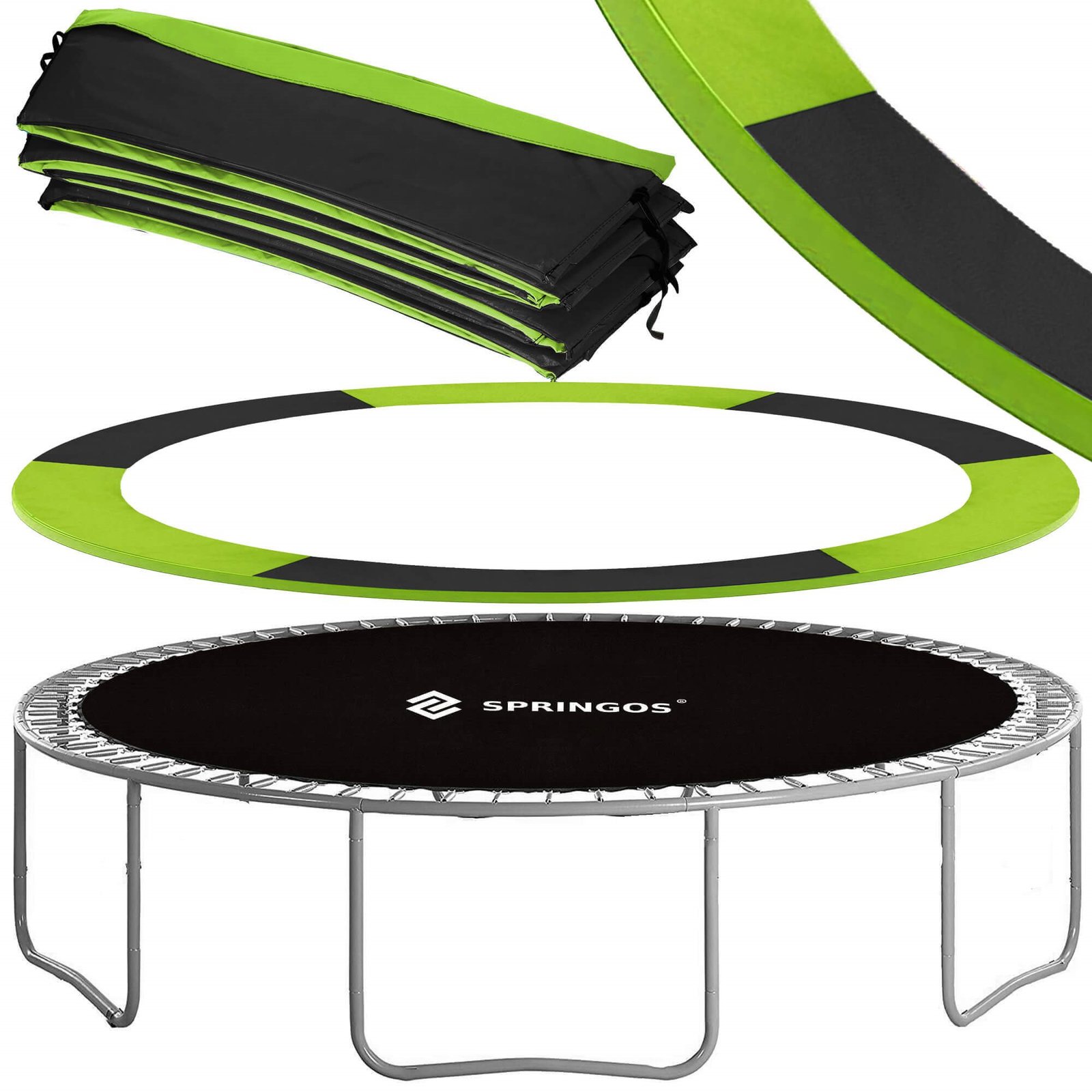 Navlaka za trampolin 244cm zeleno-crna