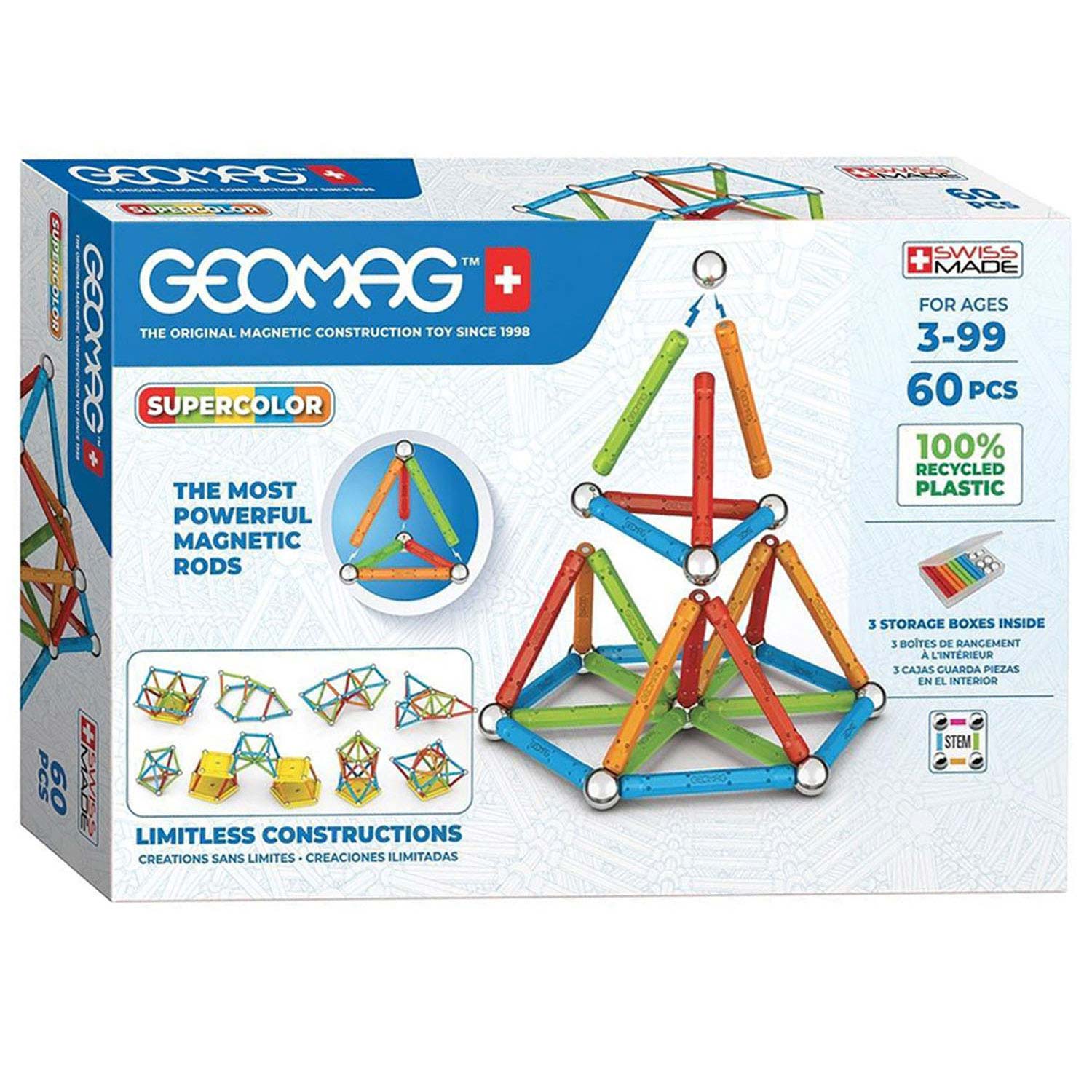 Geomag Supercolor paneli, 60 kom