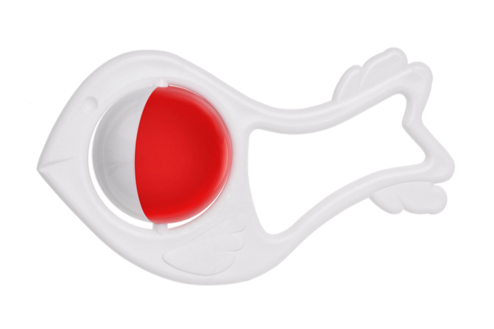 Tullo zvečka bijelo-crvena ribica