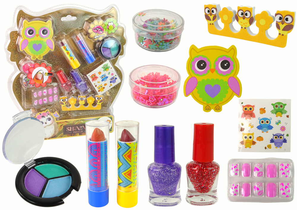 Set za šminkanje i nail art sova 