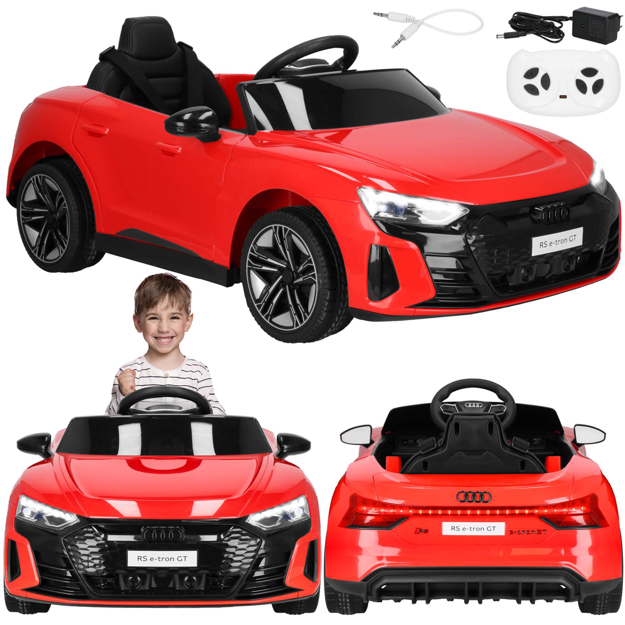 Dječji automobil na akumulator Audi, crveni 103 x 58 x 41 cm