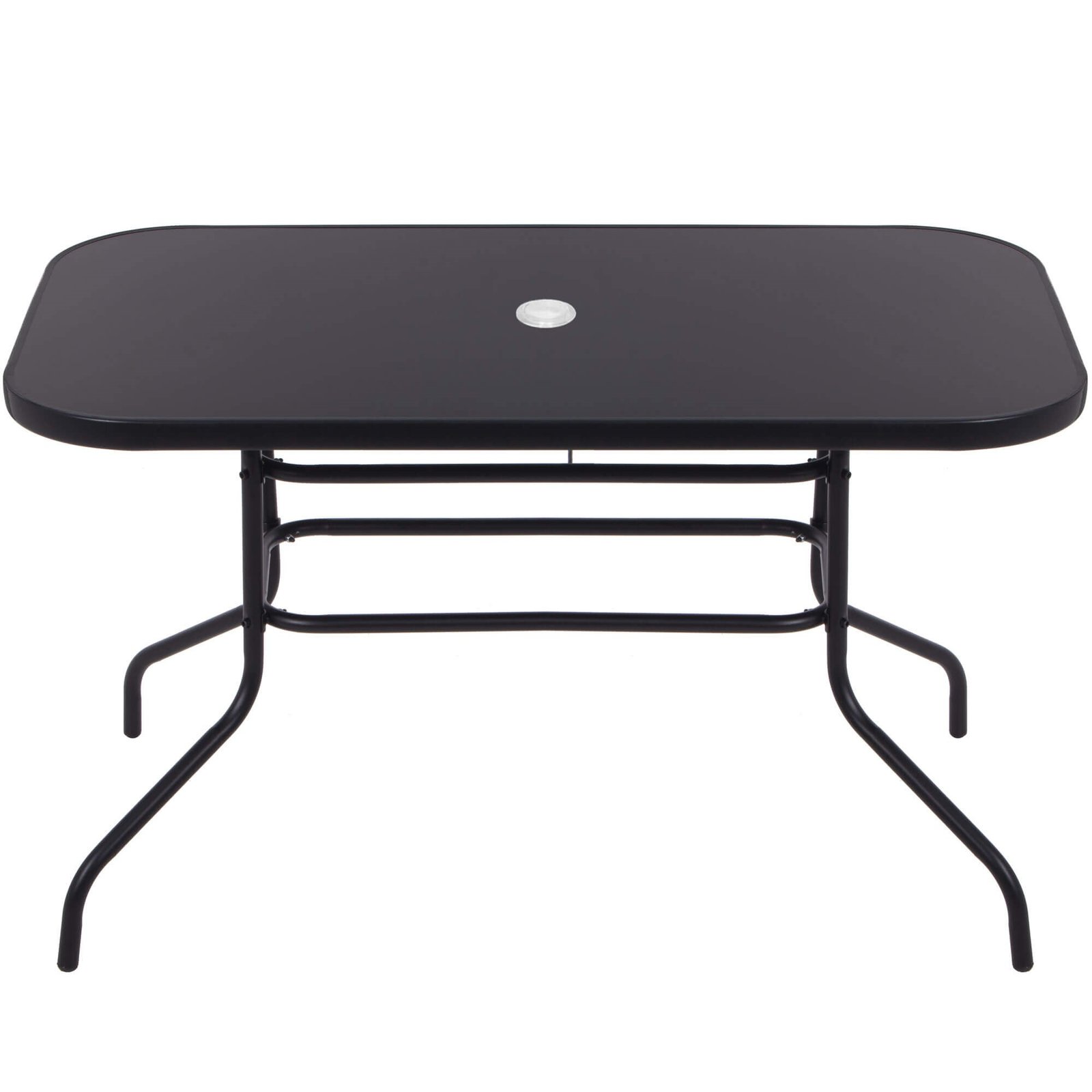 Springos metalni vrtni stol 140x80 cm crni