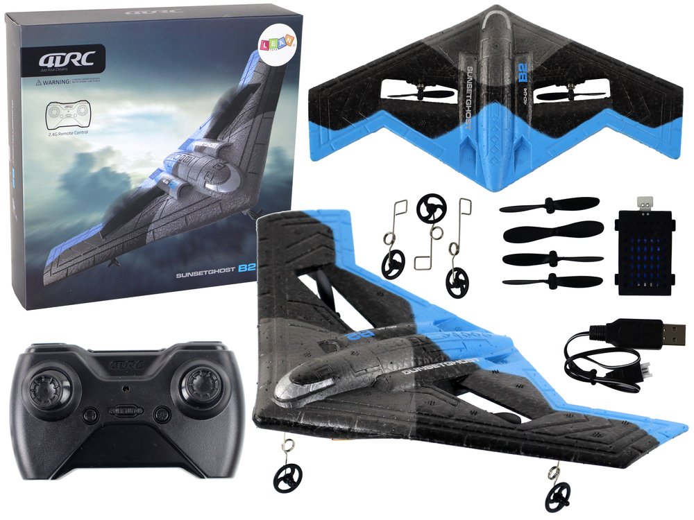 R/C  Avion plavo crna