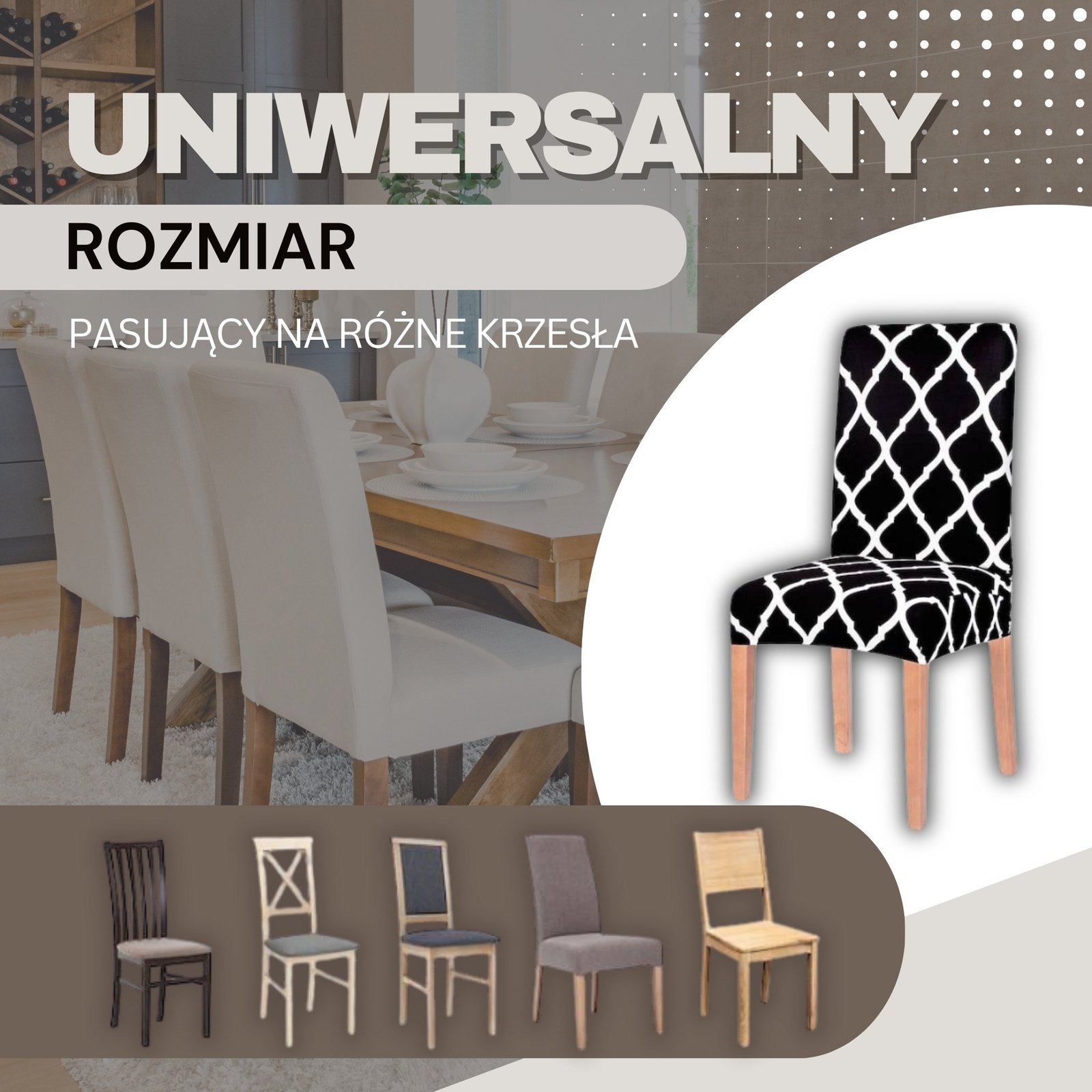 Navlaka za stolicu, crna