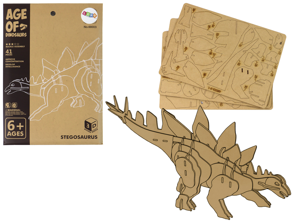 3D drvena slagalica stegosaur 41 elemenata