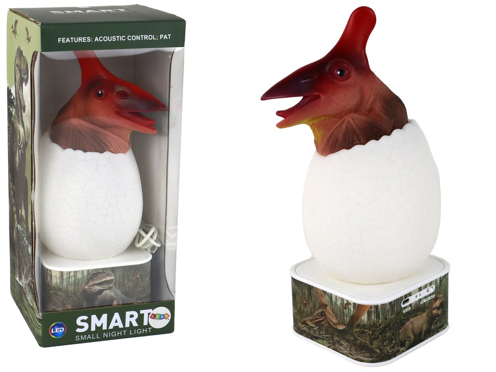 LED stolna svjetiljka Pterodaktil u jajetu crveni