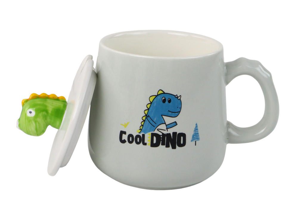 Šalica za čaj bijela 350ml Cool Dino