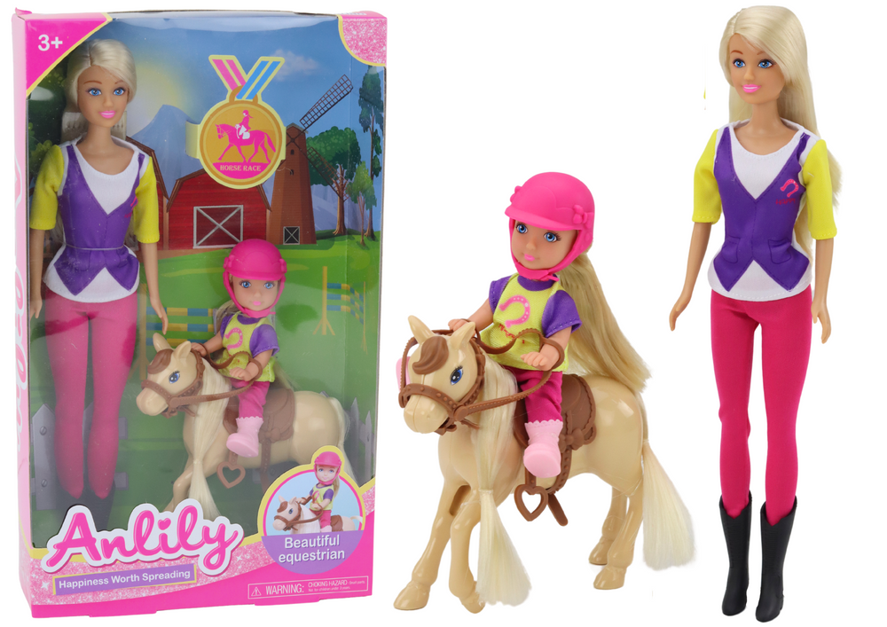 Anlily set lutaka s djetetom i ponijem, farma konja