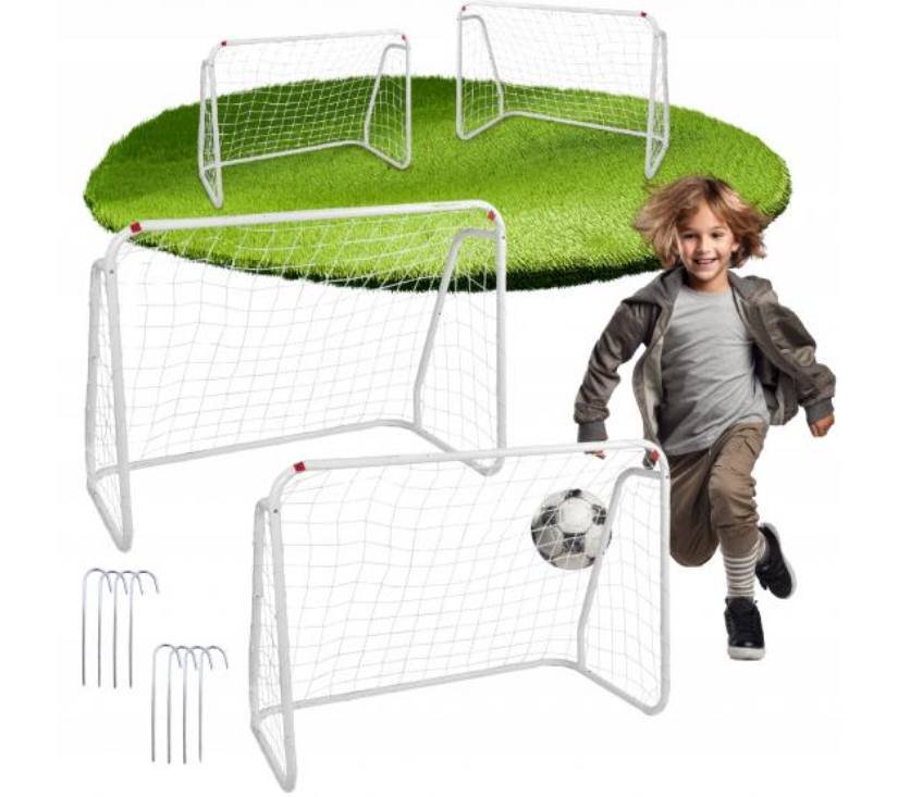 Set od 2 nogometna gola s mrežom 124 x 96 x 61 cm