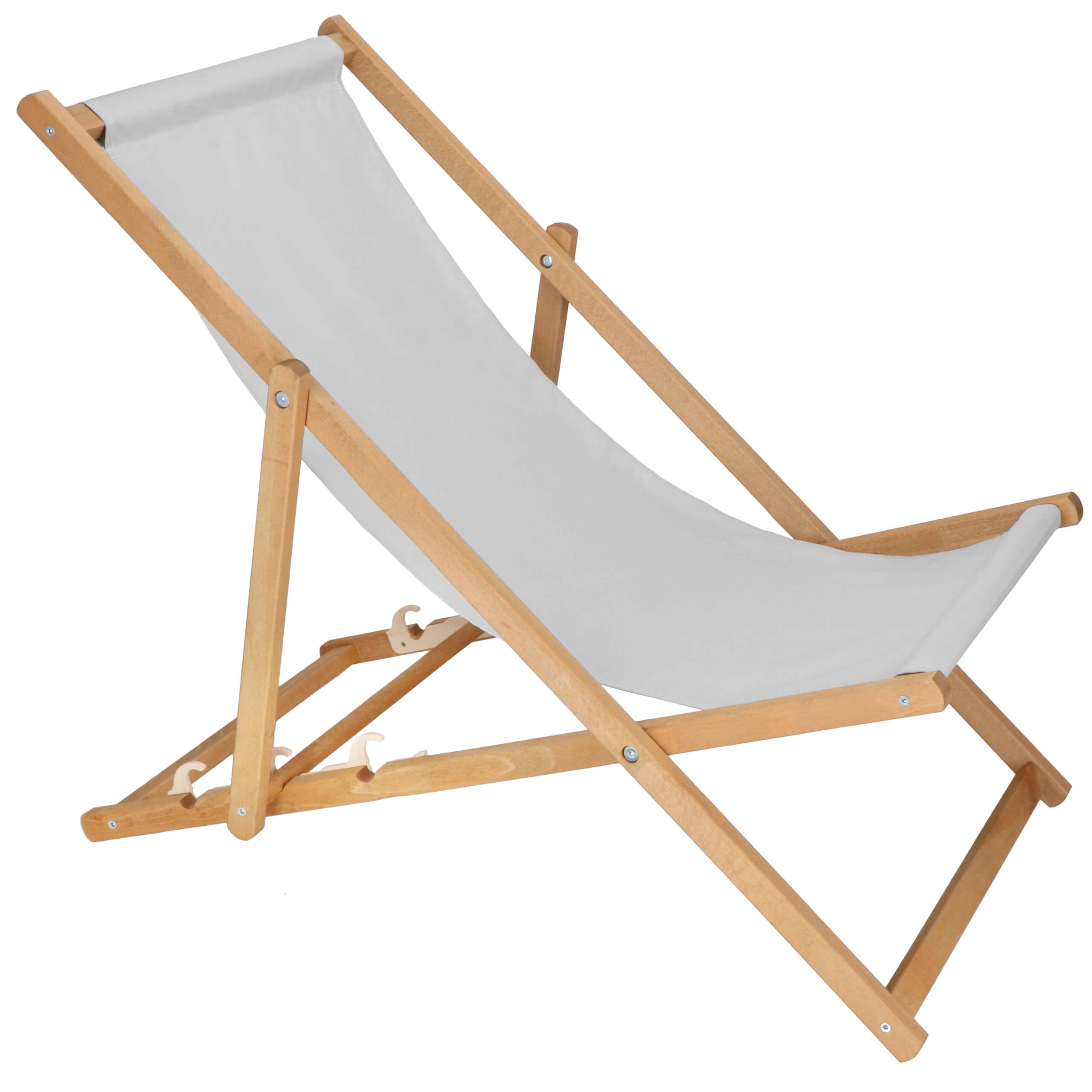 Drvena sklopivna ležaljka impregnirana svijetlo siva