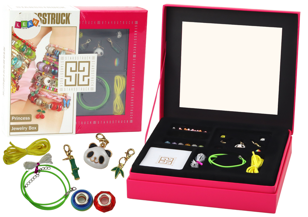 Set za izradu nakita u rozoj kutiji 20.5cm×18.5cm×5cm