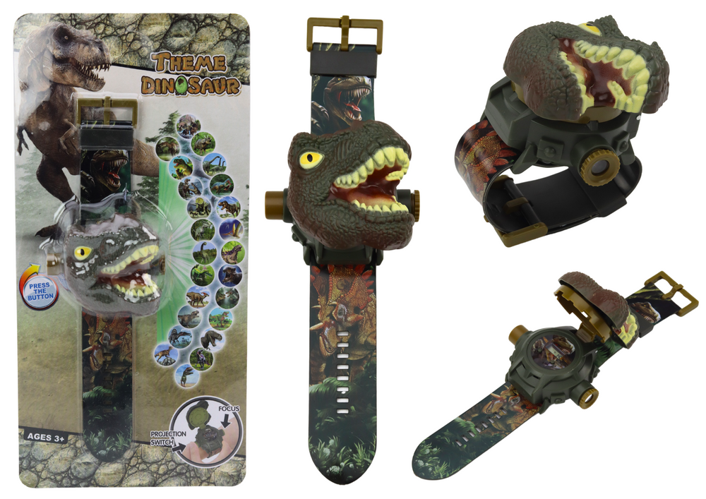 Dječji sat dinosaur Tyrannosaurus s 3D projekcijom slika 22cm×6,5cm×4,5cm