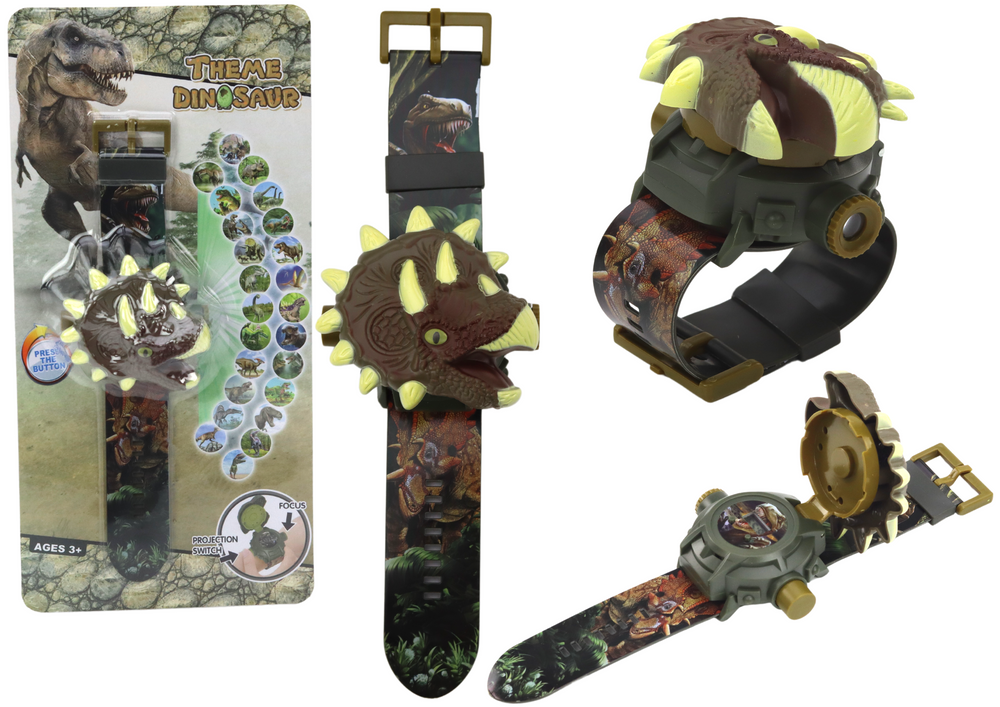 Dječji sat dinosaur Triceratops s 3D projekcijom slika 22cm×5cm×3cm