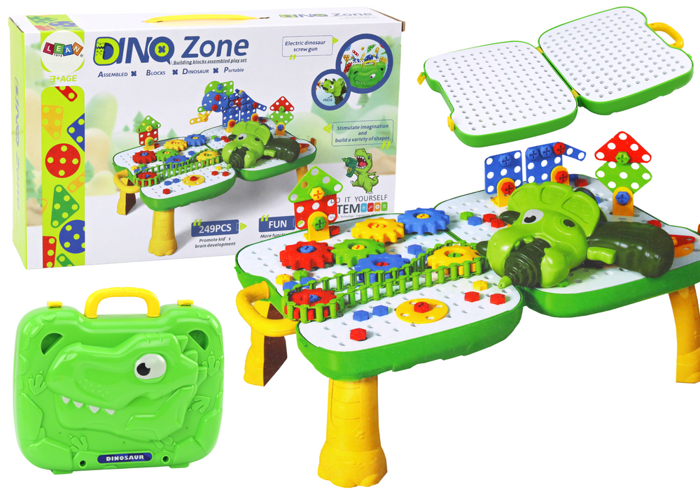 Stolni kovčeg diy set puzzle dinosaur odvijač 249 komada.
