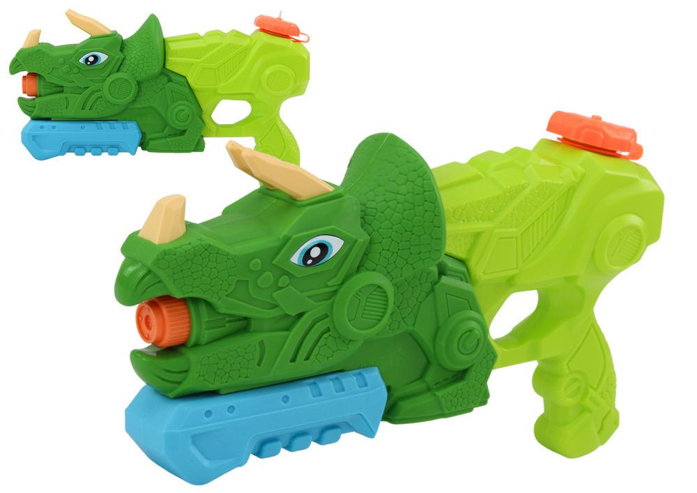 Vodeni pištolj dinosaur triceratops zeleni 1000 ml s dometom 7 m