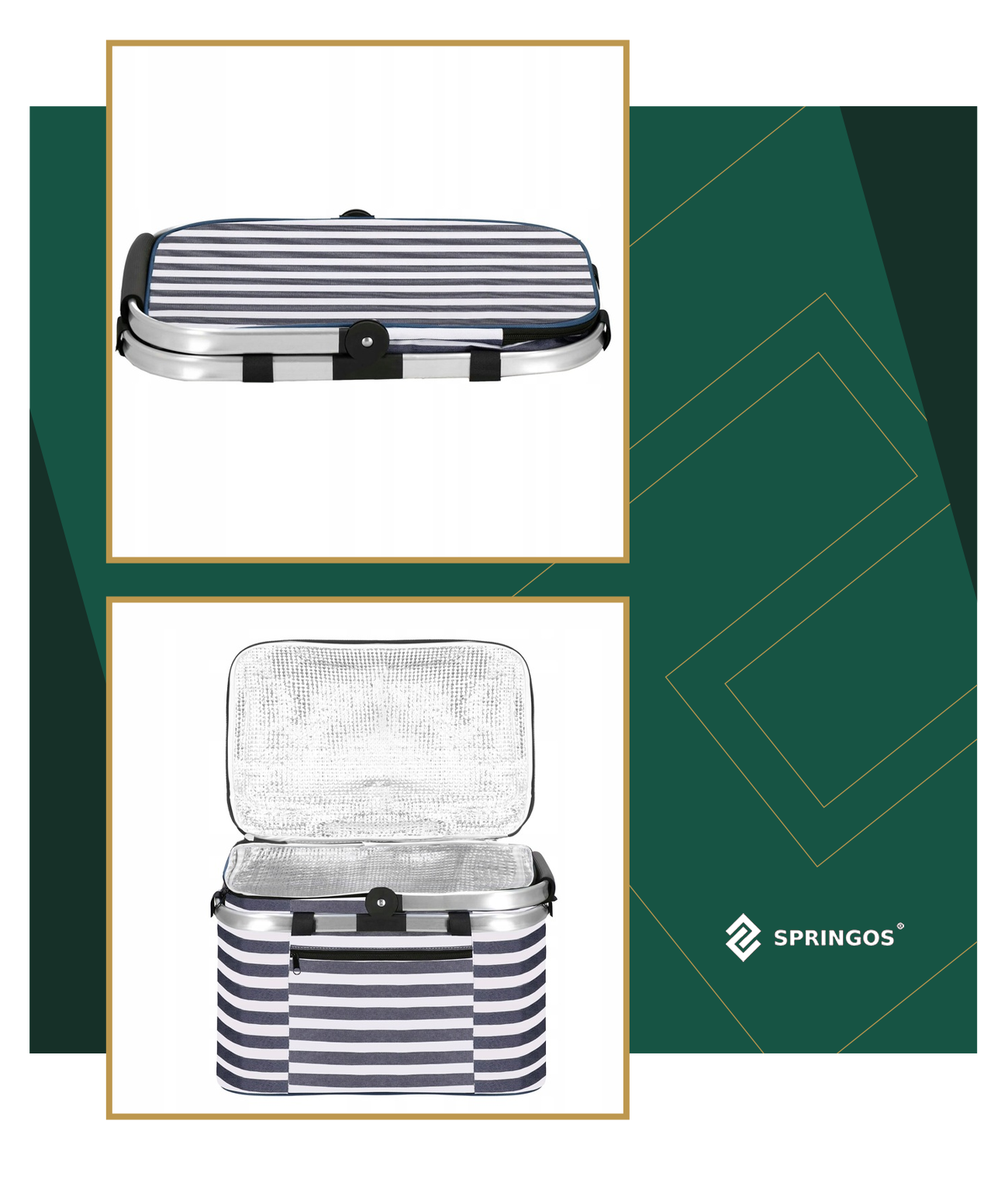 Termalna košara za piknik/plažu s odvojivim okvirom