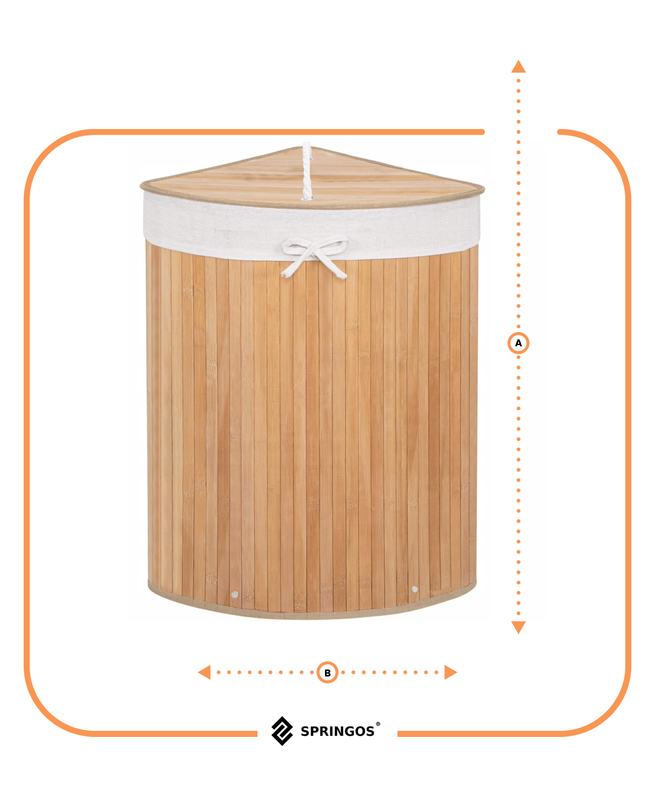 Košara za rublje od bambusa, smeđa