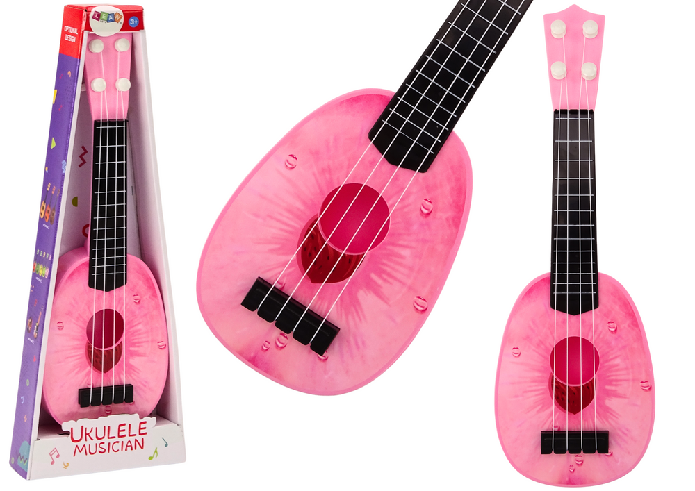 Ukulele za djecu - mini gitara s 4 žice breskva pink