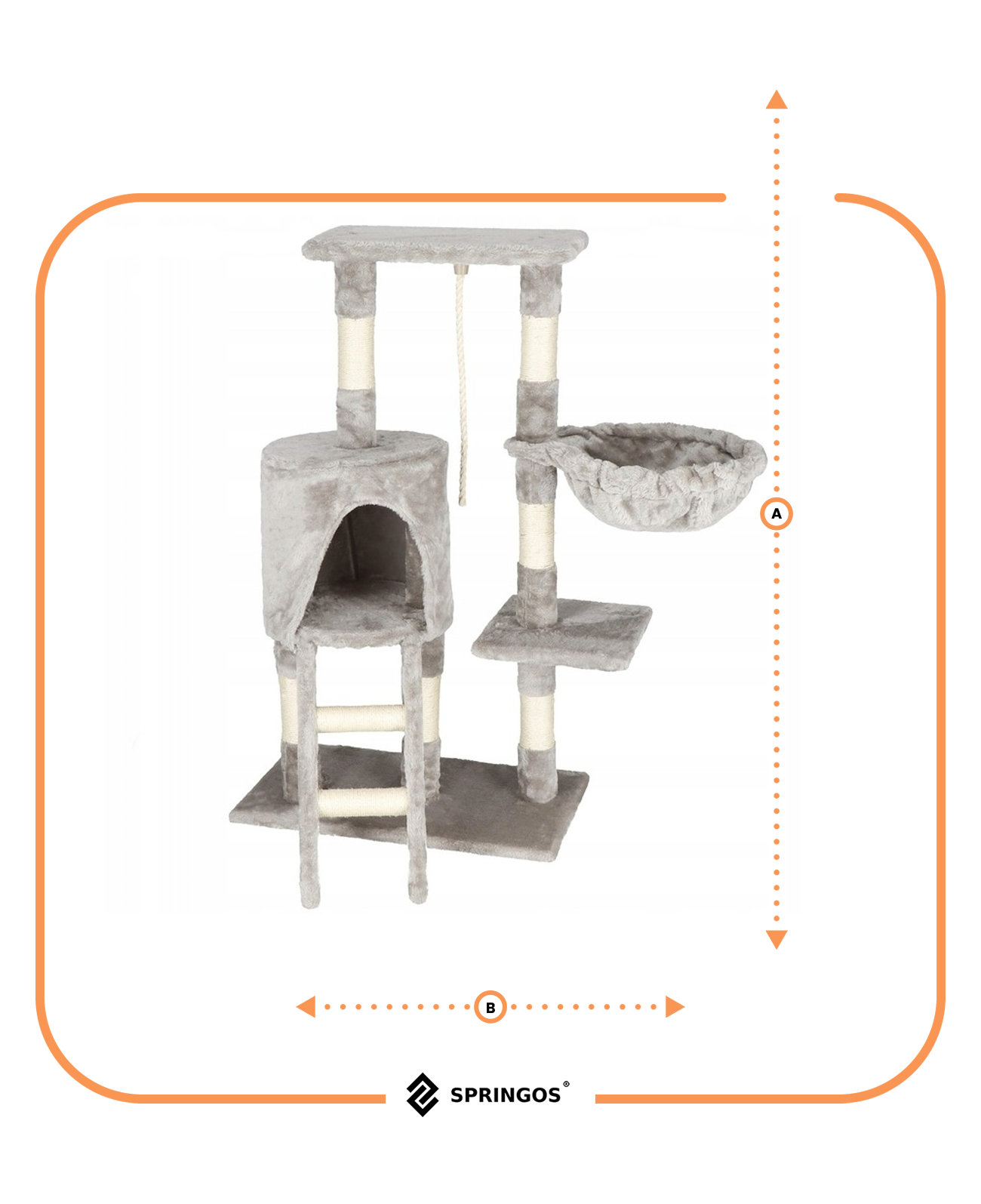 Grebalica za mačke svijetlosiva